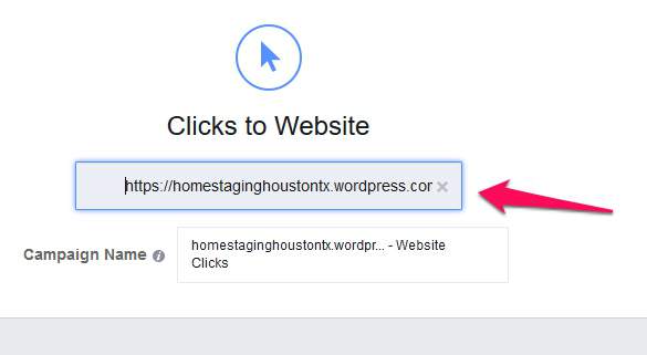 enter the URL of the Page that you want the reader to visit