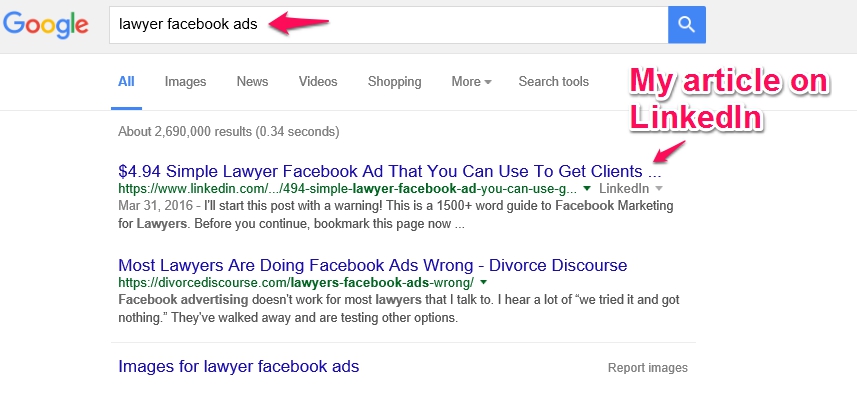 lawyer facebook ads