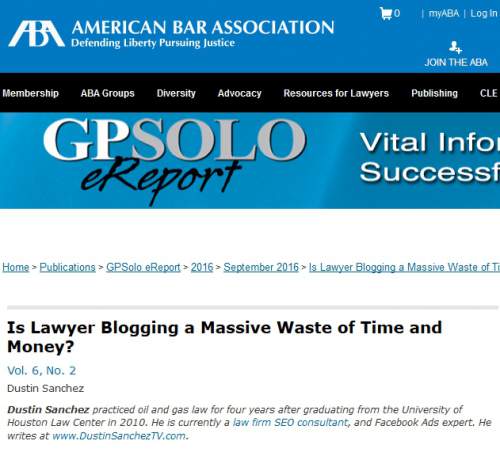 lawyer blogging